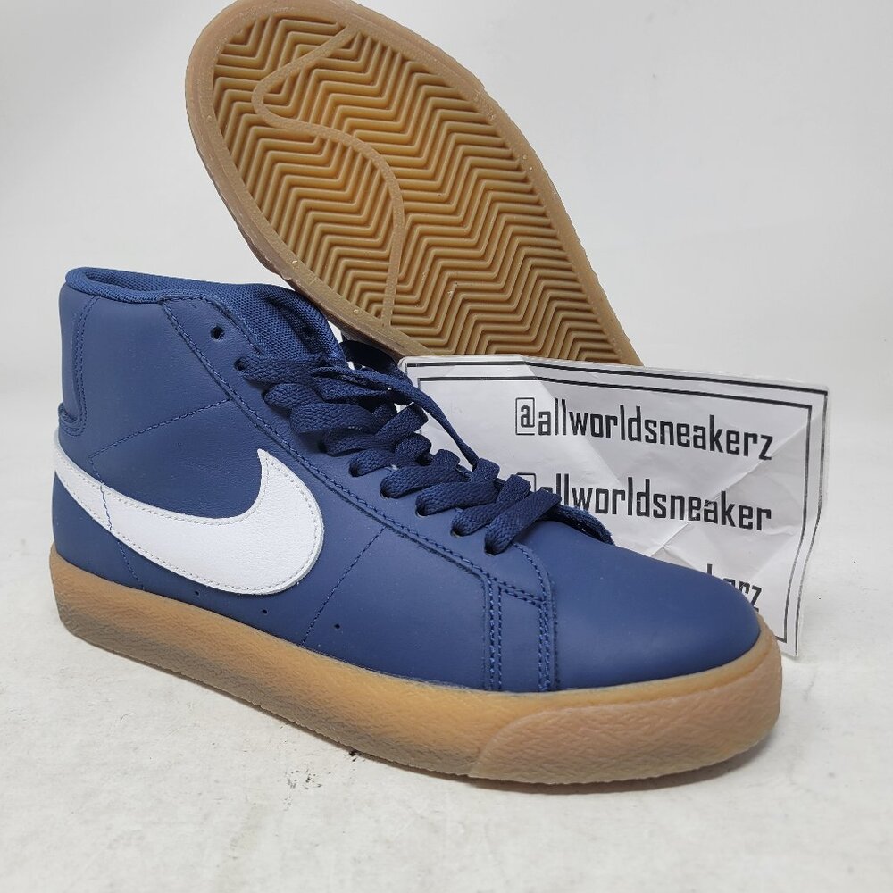 Nike SB Blazer Mid Orange Label Navy Gum FJ1680-400 US 6.5 Skate Board dunk 1 2